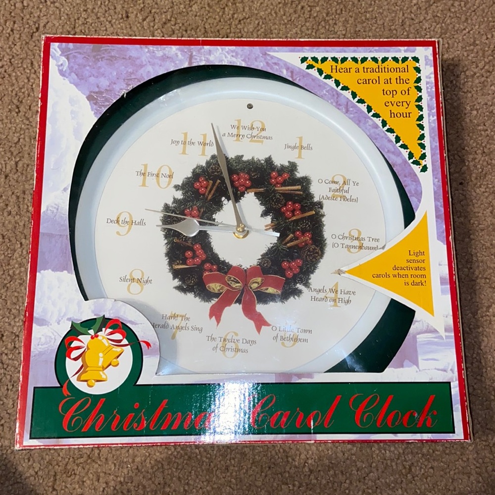 Christmas carol clock